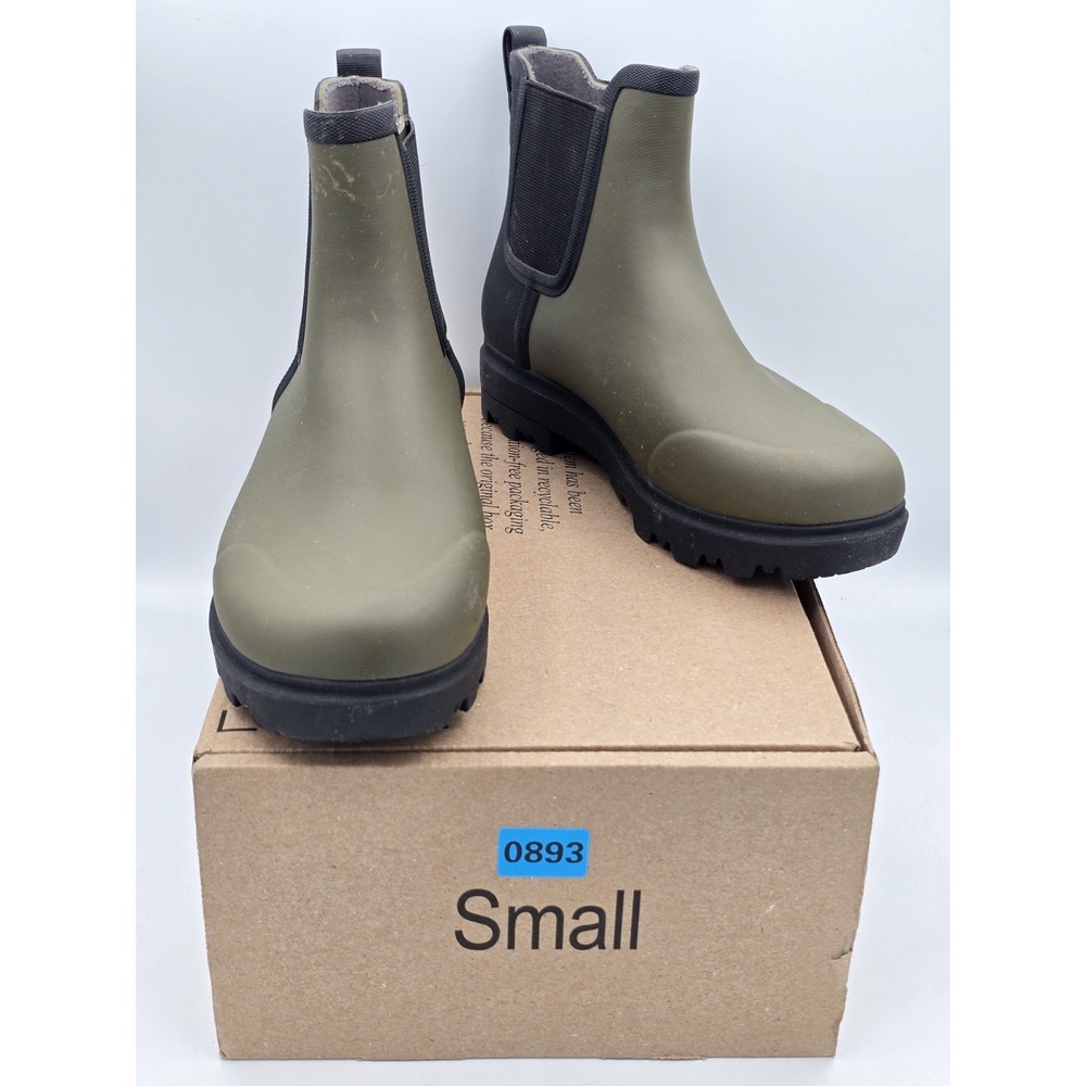 Bogs Olive Green and Black Chelsea Rain Boots 8